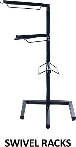 Swivel Saddle Rack with Tack Hooks | Ideal for Horse Tack Rooms | Swivels for Easy Access | Fits Both English & Western Saddles | Size 4 Tier in Saudi Arabia
