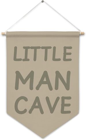 Cilrii Sage Green Little Man Cave Canvas Banner Wall Decor in Kuwait
