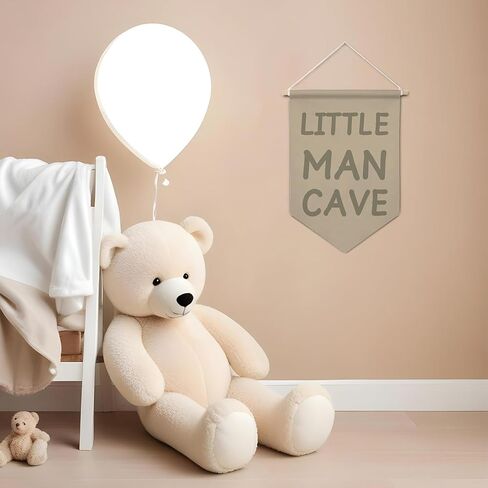 Cilrii Sage Green Little Man Cave Canvas Banner Wall Decor in Kuwait