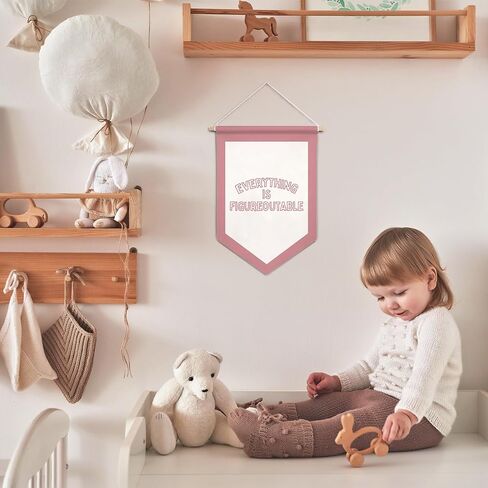 Cilrii Christian Nursery Decor Canvas Banner Wall Decor, Boho Nursery Decor, Jesus Loves Me Hanging Pennant Flag Banner for Baby Kids Room Playroom in Saudi Arabia