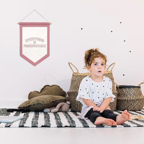 Cilrii Christian Nursery Decor Canvas Banner Wall Decor, Boho Nursery Decor, Jesus Loves Me Hanging Pennant Flag Banner for Baby Kids Room Playroom in Saudi Arabia
