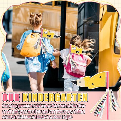 23 PCS Composition Book Style First and Last Day of School Flag Kit with Ribbons Decoration Respiple 15 Drevel Photo Photo Photo for Preschool to College Welcome Classroom Decoration in Kuwait