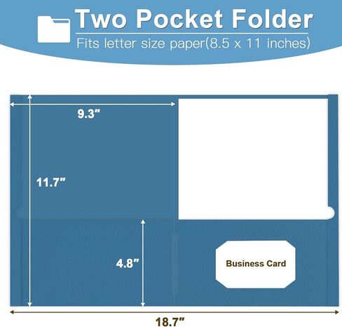 Folders with Pockets, LAYZZ 60 Pack Paper Pocket Folders, 2 Pocket Folders Fits Letter Size Paper, for School Office and Home (Blue) in Saudi Arabia