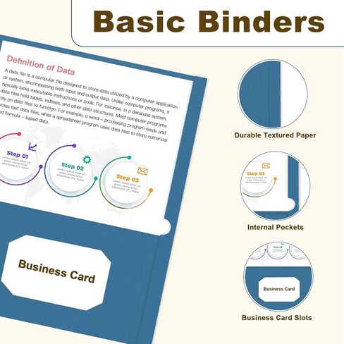 Folders with Pockets, LAYZZ 60 Pack Paper Pocket Folders, 2 Pocket Folders Fits Letter Size Paper, for School Office and Home (Blue) in Saudi Arabia