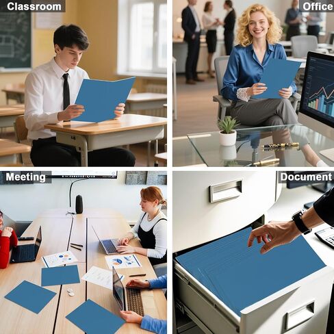 Folders with Pockets, LAYZZ 60 Pack Paper Pocket Folders, 2 Pocket Folders Fits Letter Size Paper, for School Office and Home (Blue) in Saudi Arabia