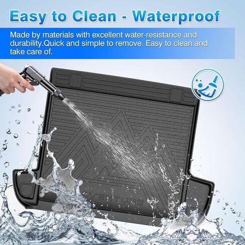 Cartist Cargo Liner يناسب Toyota Prius 2016-2022 (ليس لـ Prius Prime وPrius c وPrius v) ملحقات جميع الأحوال الجوية لصندوق السيارة لسيارة Prius Heavy Duty TPE باللون الأسود in Saudi Arabia