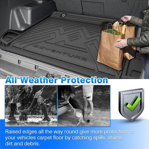 Cartist Cargo Liner يناسب Toyota Prius 2016-2022 (ليس لـ Prius Prime وPrius c وPrius v) ملحقات جميع الأحوال الجوية لصندوق السيارة لسيارة Prius Heavy Duty TPE باللون الأسود in Saudi Arabia