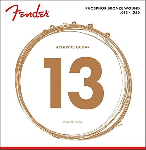 Fender Phosphor Bronze Acoustic Guitar Strings, Ball End, 60XL .010-.048 in Saudi Arabia