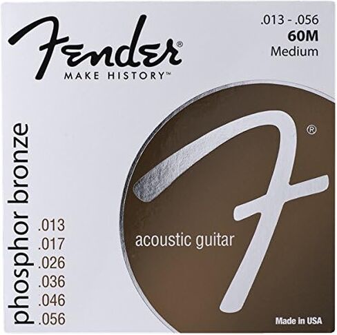 Fender Phosphor Bronze Acoustic Guitar Strings, Ball End, 60XL .010-.048 in Saudi Arabia