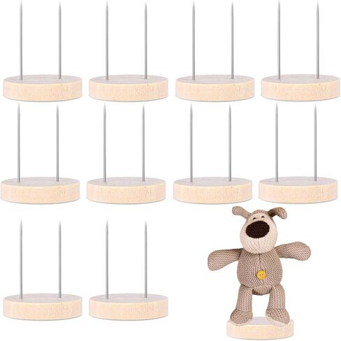 10sets Doll Wooden Base حامل إبرة مزدوجة ، دمية خشبية لدمى الكروشيه ، التماثيل الخشبية قاعدة دمية عرض قاعدة عرض منزل ديكور ، حاملات ، أشياء مصغرة قابلة للتحصيل in Saudi Arabia