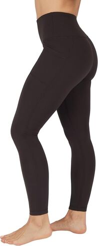 90 Degree By Reflex High Waist Fleece Lined Leggings with Side Pocket - Yoga Pants - Poseidon with Pocket - Large in Kuwait