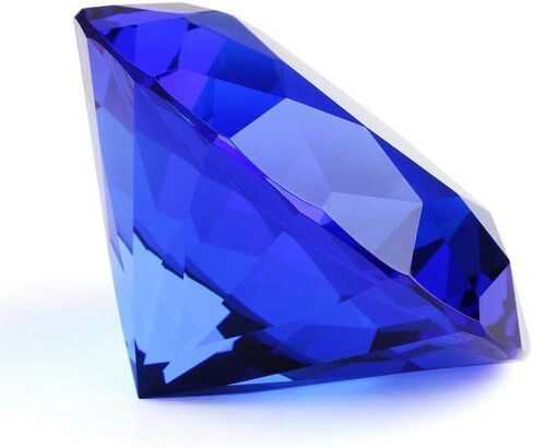 120mm Clear Diamond Shaped Glass Crystal Paperweight – Home Office Decor & Wedding Favors Decoration with Gift Box in Kuwait