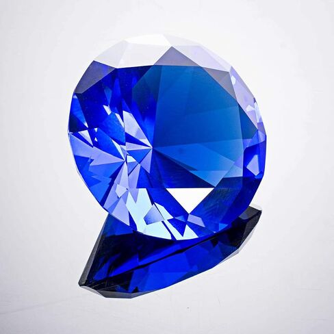 120mm Clear Diamond Shaped Glass Crystal Paperweight – Home Office Decor & Wedding Favors Decoration with Gift Box in Kuwait