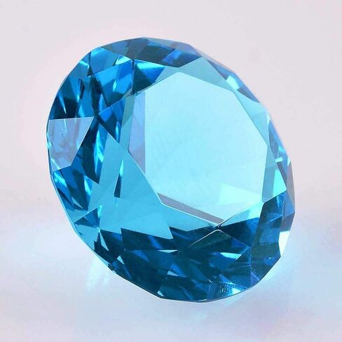 120mm Clear Diamond Shaped Glass Crystal Paperweight – Home Office Decor & Wedding Favors Decoration with Gift Box in Kuwait