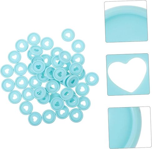 Angoily 50pcs أقراص ملزمة متعددة الاستخدامات أدوات ربط فضفاضة على شكل قلب لمخططي دفاتر ومجلات تصميم منظمة سهلة الصفحة in Saudi Arabia