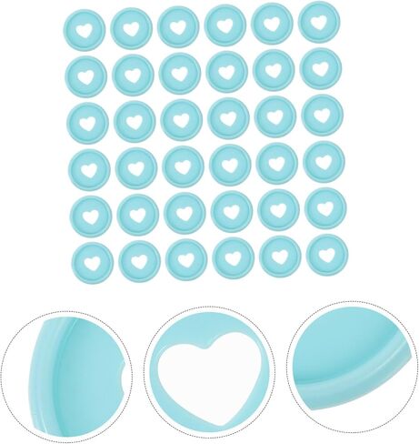 Angoily 50pcs أقراص ملزمة متعددة الاستخدامات أدوات ربط فضفاضة على شكل قلب لمخططي دفاتر ومجلات تصميم منظمة سهلة الصفحة in Saudi Arabia