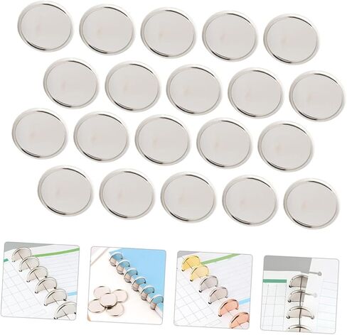 20pcs الفطر ثقب الثقوب الفطر حلقات ربط الحلقات الملاحظة صنع أقراص أوراق فضفاضة أقراص ورقة رنين فضفاض in Kuwait