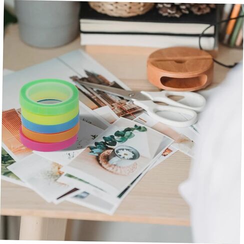 5 Rolls Highllighter Tape من علامات تبويب لزجة شفافة للكتب لتركيز عسر القراءة والتركيز ألوان زاهية لسهولة الترميز وتسليط الضوء على النقطة الرئيسية in Kuwait
