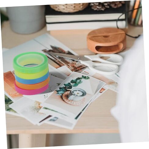 Gadpiparty 5 Rolls Highlighter Tapes أشرطة تمييز شفافة لسهولة وضع علامة على الصفحة الفصول الدراسية للمدارس والمنزل ألوان in Kuwait