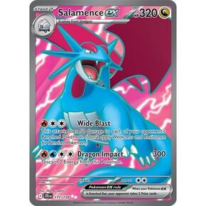 Pokemon - Salamence ex 177/159 – Journey Together – Full Art Ultra Rare – Foil Single Card