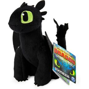 Dreamworks Dragons, Toothless 8-inch Premium Plush Dragon, for Kids Aged and up