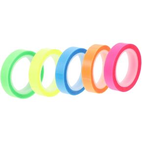 5 Rolls Colored Highlighter Tape of Transparent Marking Tapes for Page Marking Easy to Use Household Page Marker Assorted Bright Colors for Highlighting