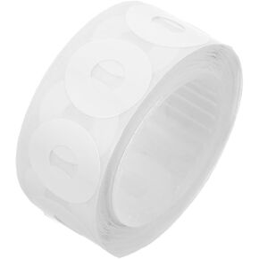 DOITOOL 1roll Hole Repair Labels of PVC Self-Adhesive Reinforced Stickers for Binder Hole and Versatile for Use