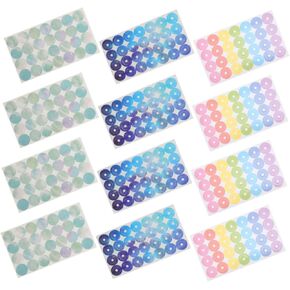 Hole Punch Reinforcement Sticker Labels 12 Sheets Circle Stickers for Paper Reinforcement Decals for Notebooks Self-Adhesive Paper Hole Enforcement
