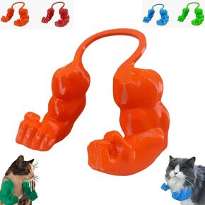 Creative Cat Muscle Arms, Novel Cat's arms Clenched with Fists, 3D Printed Fun Strong Arm for Cat, Fist Decoration Hanging from Animal Cat's Neck Arms, Accessories for cat Lovers (Green)
