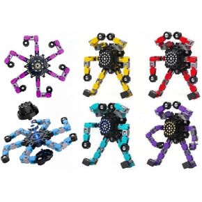 5pcs Transformable Fidget Spinners for Kids and Adults - Stress Relief Sensory Toys for Boys and Girls - ADHD, Fingertip Gyros for Party Favors Stocking Stuffers Bulk for Toddler