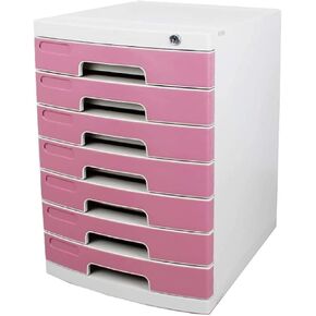 Desk File Cabinet File Cabinet Lockable Type Desktop Multifunctional Desk Organizer Storage Cabinet A4 Office Supplies Storage Box，7 Layers