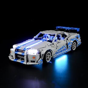 BRIKSMAX Light Kit for Lego-42210 2 Fast 2 Furious Nissan Skyline GT-R (R34) Car -Led Lighting Compatible with Lego Technic Building Set- Not Include Lego Set