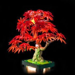 Light Control Lighting Compatible with Lego 10348 Japanese Red Maple Bonsai Tree - No Model Only Lights, LED Lighting Accessories Compatible with Lego Red Maple Bonsai (Light Control Version)