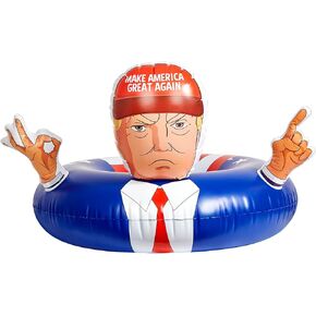 2025 Update Patriotic Inflatable Raft Pool Float Chair Ronald Tramp Summer Giant Celebrity Inflatable Pool Float Suitable for Pools Beach Swimming Party Lounge Raft