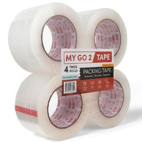 3" Extra-Wide Clear Packing Tape, 4 Pack, 110 Yard Roll, Performance Grade True 2.70 MIL, 3 Inch Extra Wide, Strong Adhesion for Shipping, Mailing, Sealing, Moving and Storage of Heavy Duty Items