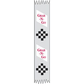 HUBERT Tamper Evident Packaging Tape for Food Containers Transparent Clear Imprinted "Grab-N-Go" - 1"W x 500 ft