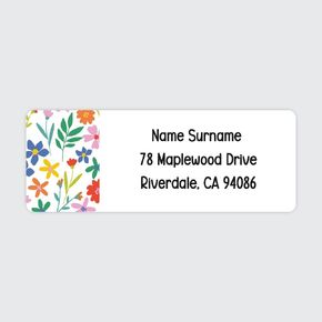 Personalized Summer Ditsy Flowers - Return Address Labels x 100