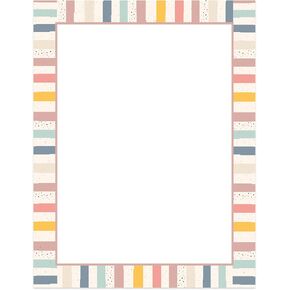 80 Sheets Boho Stationery Paper Stripe Dot Letterhead Letter Writing Paper Single-Sided Computer Printer Paper for Note Greeting Card Invitation Office Printing, 8.5 x 11 In