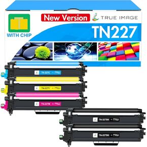 TN227 TN-227BK/C/M/Y High Yield Toner Cartridge: Compatible Replacement for Brother TN223 TN 227BK/C/M/Y for HL-L3270CDW MFC-L3770CDW HL-L3290CDW MFC-L3750CDW HL-L3210CW Printer (TN-223BK/C/M/Y 5Pack)