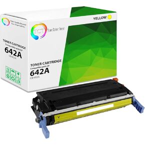 TCT 642A Yellow Toner Cartridge - Compatible Replacement for HP 642A CB402A Works with HP Color Laserjet Enterprise CP4005 CP4005N CP4005DN Printers (7,500 Pages)