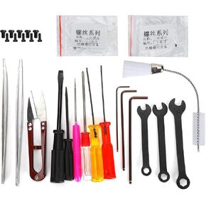 Overlock Machine Tool, Sewing Machine Overlock & Serger Thread Service Kit Flat‑Lock Machine Tool, Tweezers Hex Wrench Screwdriver Yarn Scissors Wrench Screw with Storage Box