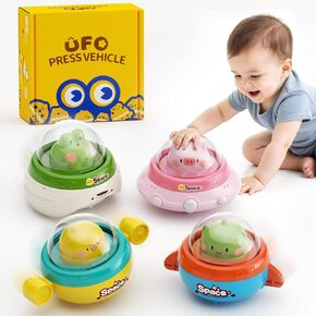 Press and Go Toy Cars for Toddlers 1-3 Push Go Animal Baby Racing Cars Friction Powered Car Toys for 6-12-18 Months Birthday Gifts for 1 2 3 Year Old Boys Girls