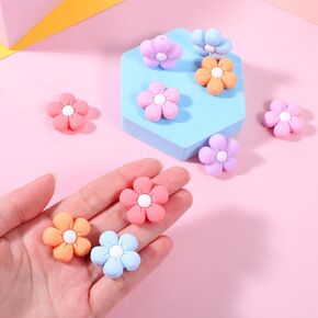 Ymapinc 10pcs Cute Flower Knitting Needle Topper Protectors, Silicone Point Knitting Needles Stoppers and Gadgets Tools for Needle Accessories Sizes 2mm-8mm