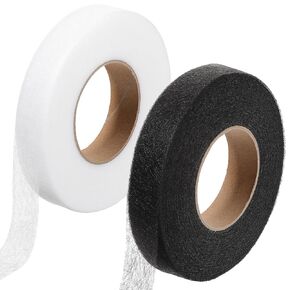 2 Pcs Inch Hemming Tape Iron on Hem Tape Stitch Witchery Adhesive No Sewing Hemming Tapes 2 Rolls Fusible Adhesive Wonder Web for Fabric Drapes Curtain Pants Crafting Clothes Projects