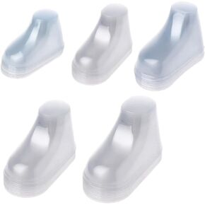 10Pcs Clear Plastic Baby Feet Display Showcase Shoe Trees Baby Booties Shoes and Socks 8/9/10.5/11/12cm Transparent