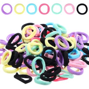 300 Pcs Dog Hair Ties -1 inch Super Stretch Nylon Seamless Hair Bands for Small Dog Puppy Girl, Yorkie, Teddy, Knots, Ponytails, Mixedcolor Small Dog Hair Accessories