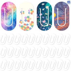 45 Pack Sublimation Blanks Paper Clips ، 3.9 "× 2.9" تسامي مرجعية بلاستيكية للحيوانات الأليفة للمكتب المنزل لوازم DIY
