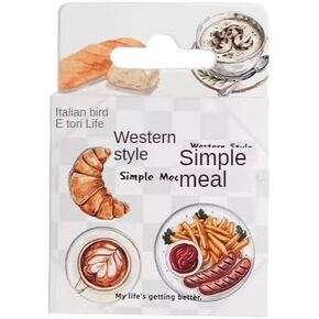 Korean Cuisine Stickers - 46pcs/Pack, Handbook Diary Decoration, Package Dimensions 2.5 x 1.7 inch. (Korean Cuisine Stickers)