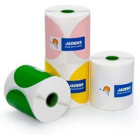 JADENS 4 Rolls Colored Thermal Label Paper 2inches