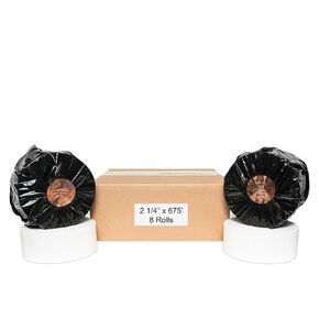 2 1/4" x 675' HEAVY WEIGHT THERMAL ATM RECEIPT PAPER 8 ROLLS / CASE
